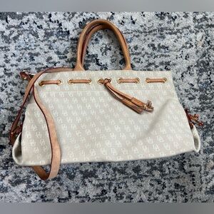Dooney & Bourke DB Logo Canvas Satchel Hand Bag